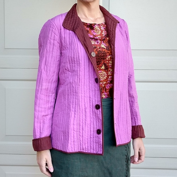 SIGRID OLSEN top and matching quilted jacket M - Picture 2 of 10